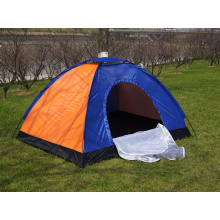 PE Waterproof Fabric with Single Layer Portable Manual Camping Tent